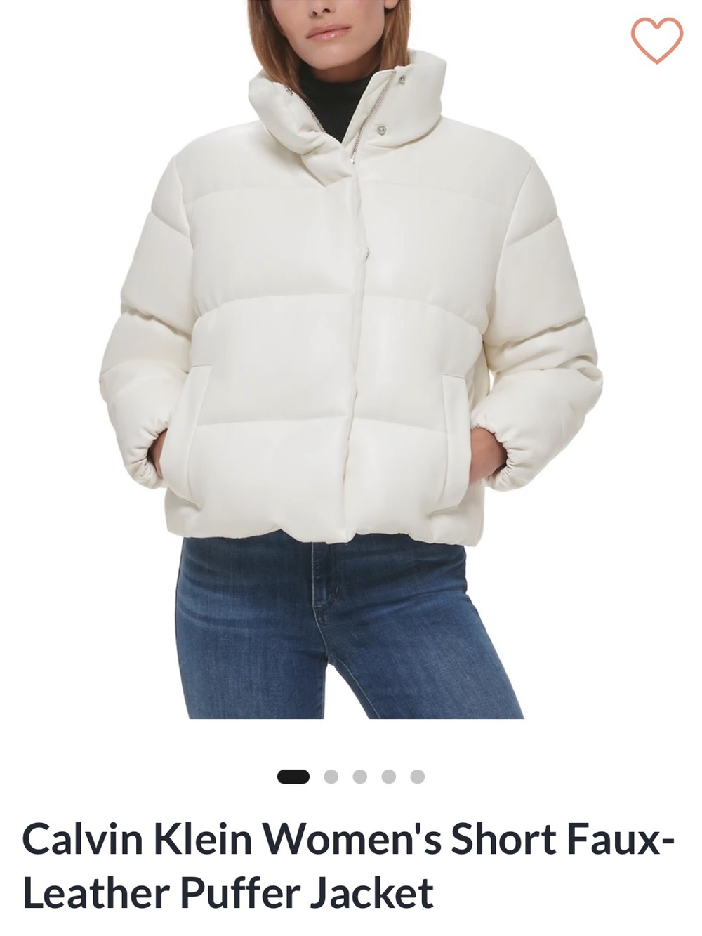 NEW Calvin Klein Short Puffer Jacket